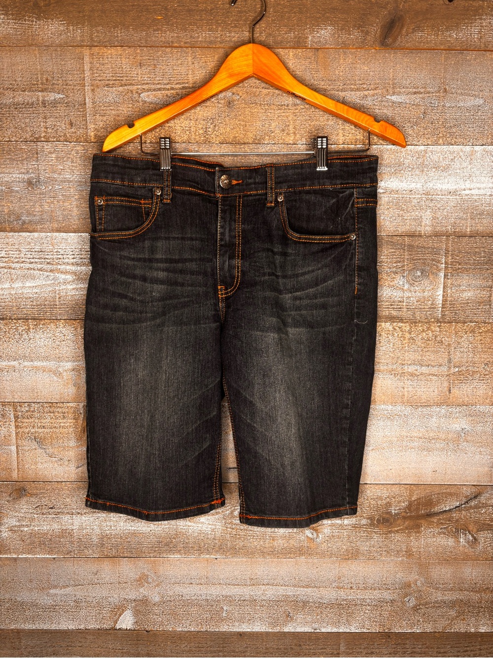 Cargo Men's Y2K 2000s baggy dark Wash Denim Shorts jorts skater grunge